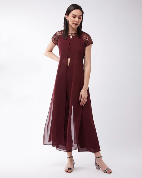 Buy Maroon Jumpsuits &Playsuits for Women by MISS CHASE Online