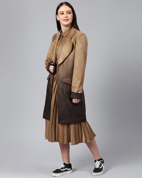 Buy Tan & black Jackets & Coats for Women by Campus Sutra Online