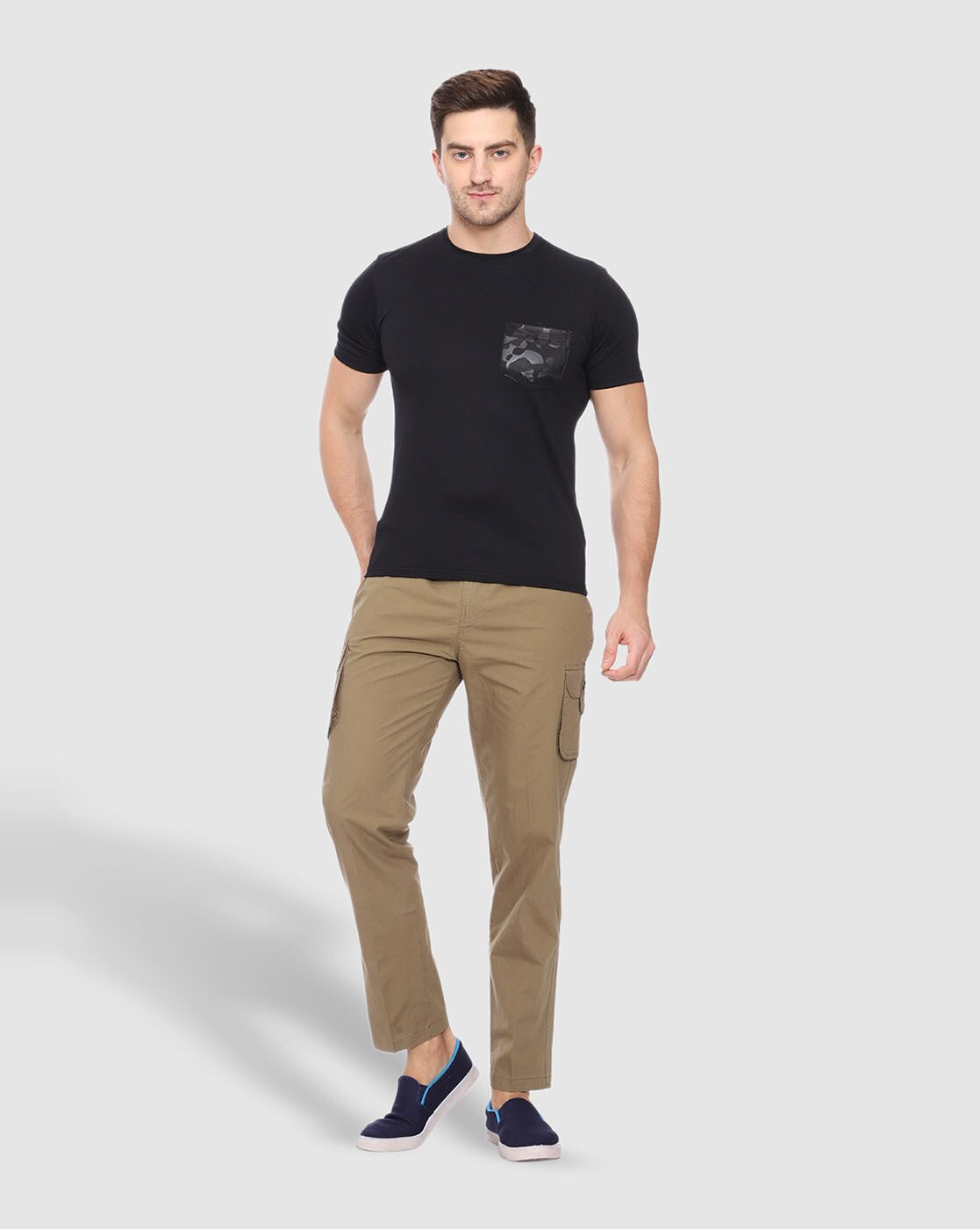 Buy Beige Trousers & Pants for Men by ADBUCKS Online