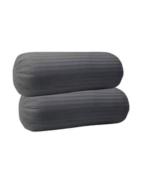 trance home linen Pack of 2 200 TC Striped Cotton Bolster Covers-picture-31