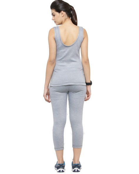 Grey Cotton Women Blended Thermal Top Set, Size: XL at Rs 689/set