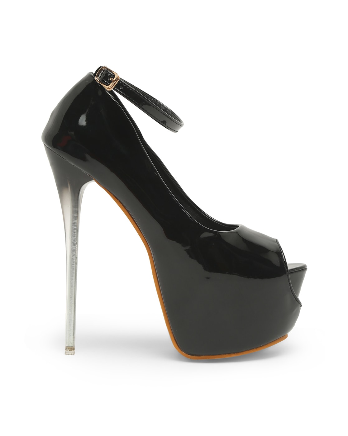 Buy SAY THAT YOU WANNA BLACK PEEP TOE HEELS for Women Online in India