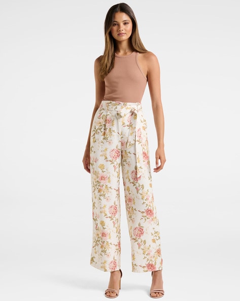 Forever New flared tailored pants in ivory | ASOS