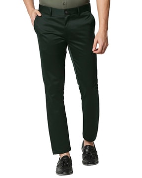 Buy BASICS Brick Mens Tapered Fit Solid Trousers | Shoppers Stop-demhanvico.com.vn