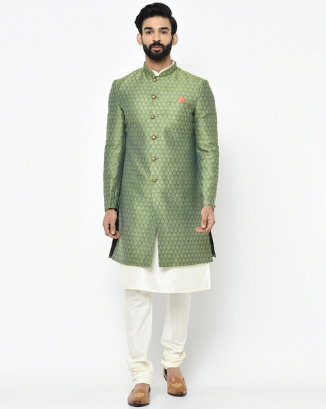 Green sherwani sale