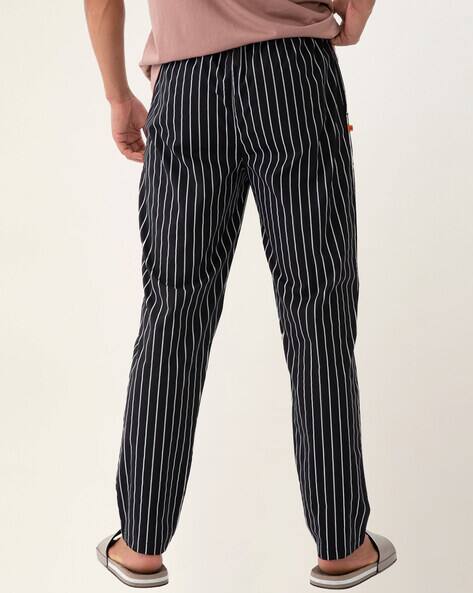 Striped Stretch Cotton Tapered Woven Pyjamas