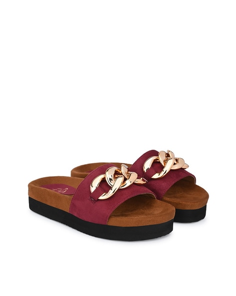 Buy Designer Women Sandals Lovers PU Leather Corks Sole Beach Slippers  Sandals For Women Fashion Couple Clogs Flip Flops Shoes (7 US/EU 38, Solid  White) Online at desertcartINDIA