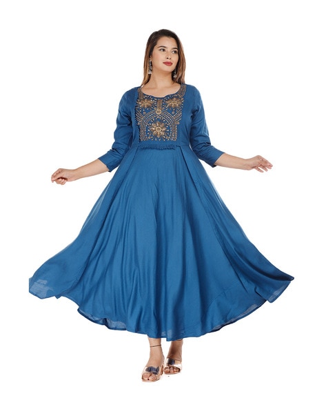 Gorgeous Designer Blue Gown – EinayaCollection