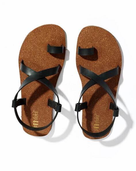 Buy Black Sandals for Men by PAADUKS Online