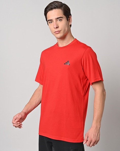 Adidas red t shirt hot sale mens