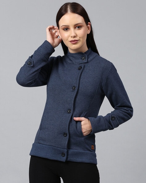 Buy Ribbed Button-Down Jacket with Flap Pockets Online at Best Prices in  India - JioMart.