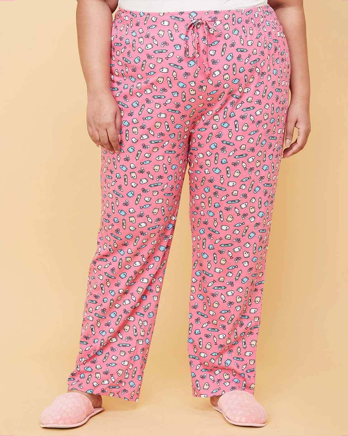 Printed Plus Size Elasticated Pyjamas