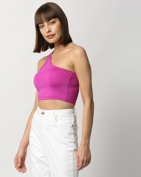 Fuzzy one shoulder discount top