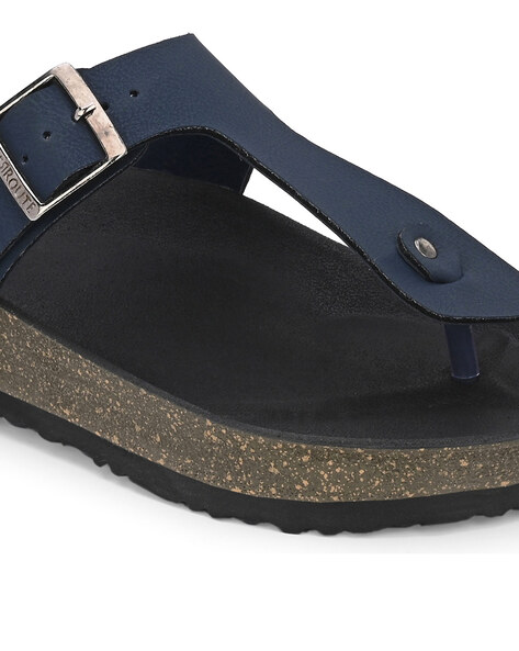 Navy blue thong discount sandals