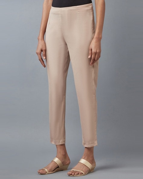 Buy Fullfun_2019 Loose Pocket Womens Linen Cotton Pants Three-Quarter  Trousers Waist Elastic Pants Yoga Loose Pants Women Online at  desertcartINDIA