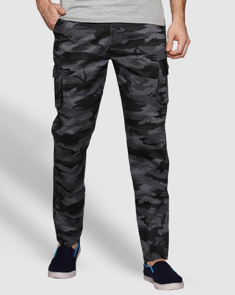 Buy ZimaesMen Oversized Multi Pockets StraightFit Camouflage Wild Cargo Pants  Black 30 at Amazonin
