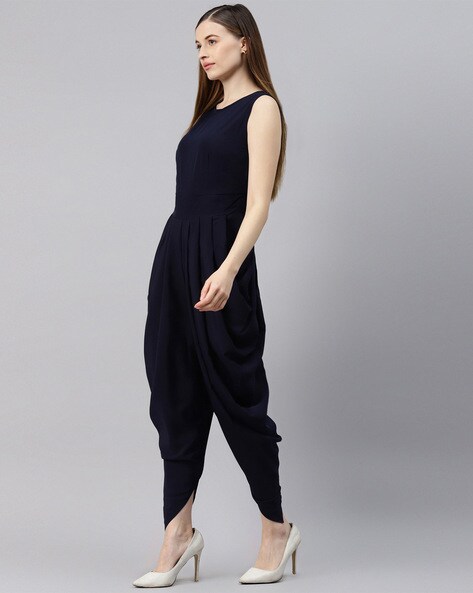 Cottinfab solid cheap women's jumpsuit