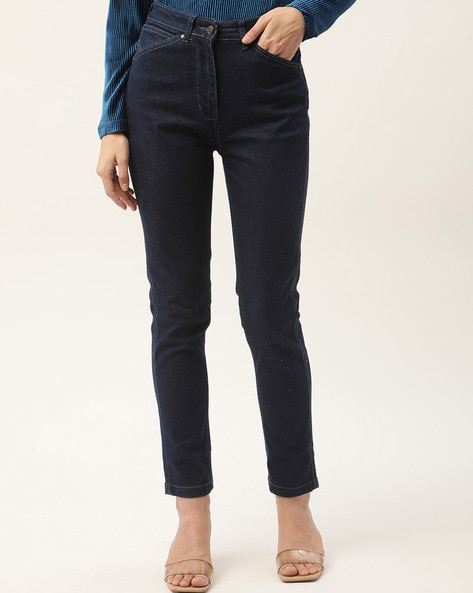 Elle Mid-Rise Straight Fit Jeans