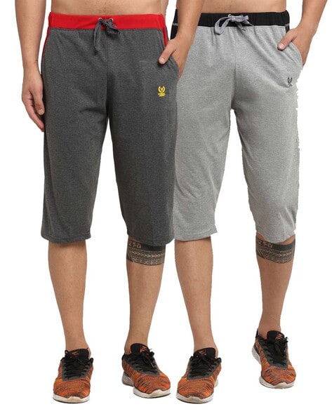Buy Grey & Charcoal Shorts & 3/4ths for Men by MACK VIMAL Online