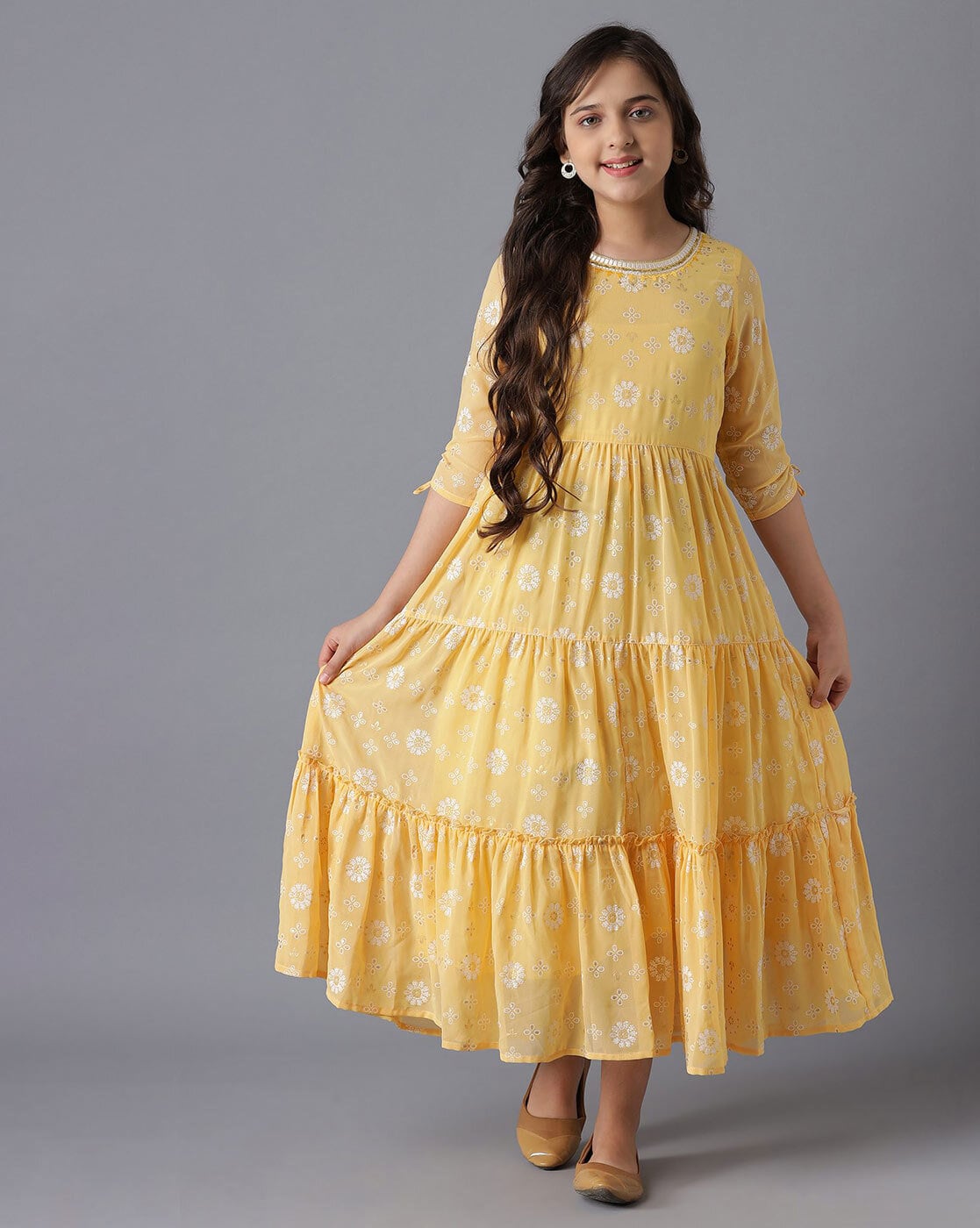 Baby Designer Yellow Frock Dresses