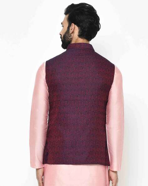 Pink - Nehru Jackets - Indian Wear for Men - Buy Latest Designer Men wear  Clothing Online - Utsav Fashion