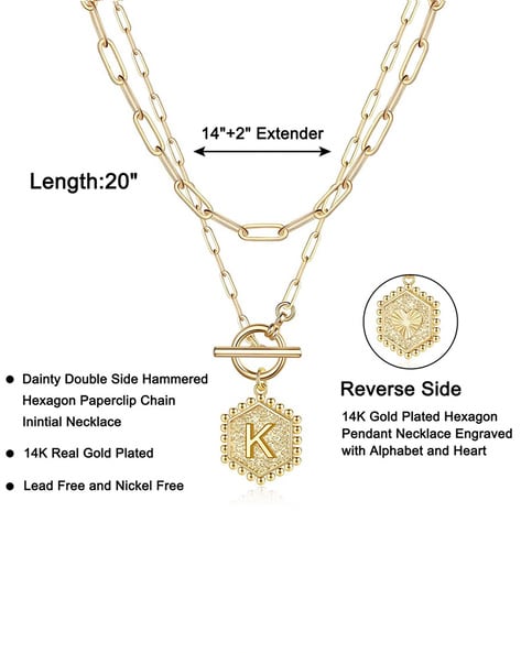 TINGN Layered Gold Necklace for Women 14K Real Gold Plated Paperclip Gold  Chain Necklace Trendy Initial Letter Layering Necklaces Set for Women -  Walmart.com