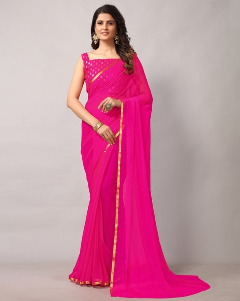 Buy Suta Pink Plain Saree for Women Online @ Tata CLiQ