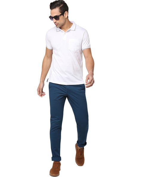 Buy JadeBlue Beige Slim Fit Trousers for Men Online  Tata CLiQ