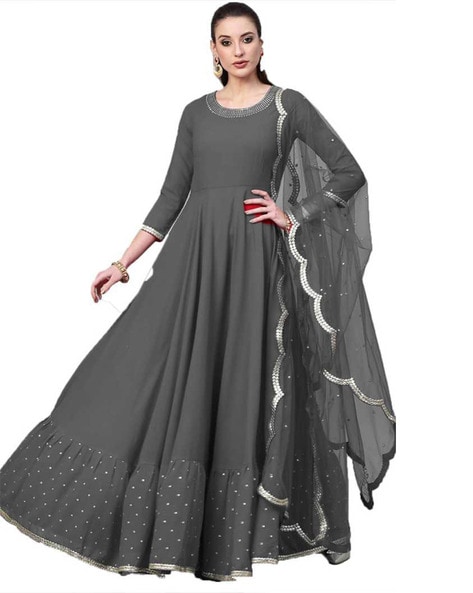 Buy Grey Dress Material for Women by Afsana Online