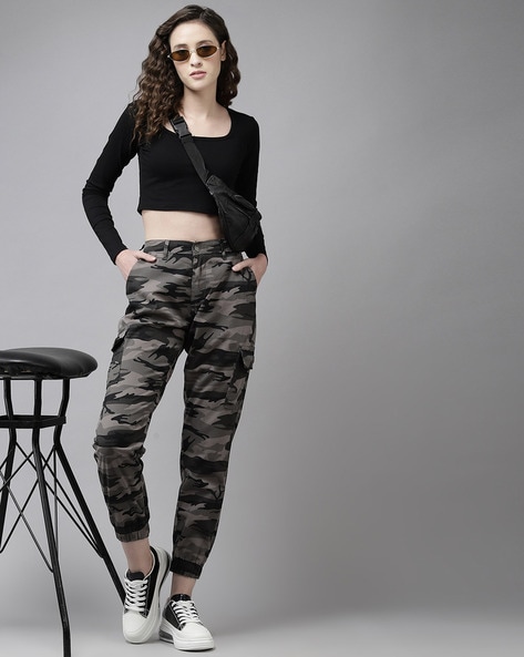 Military Green Polyester Classic Track Pants - GBNY