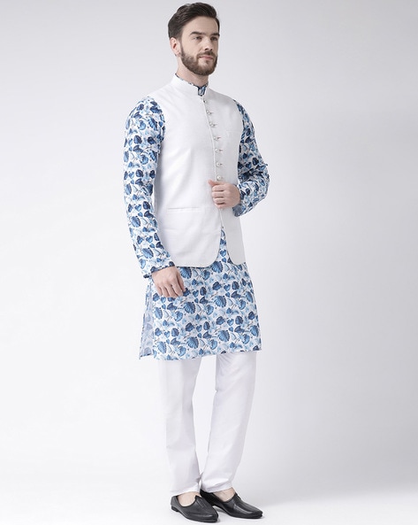 White on sale nehru coat