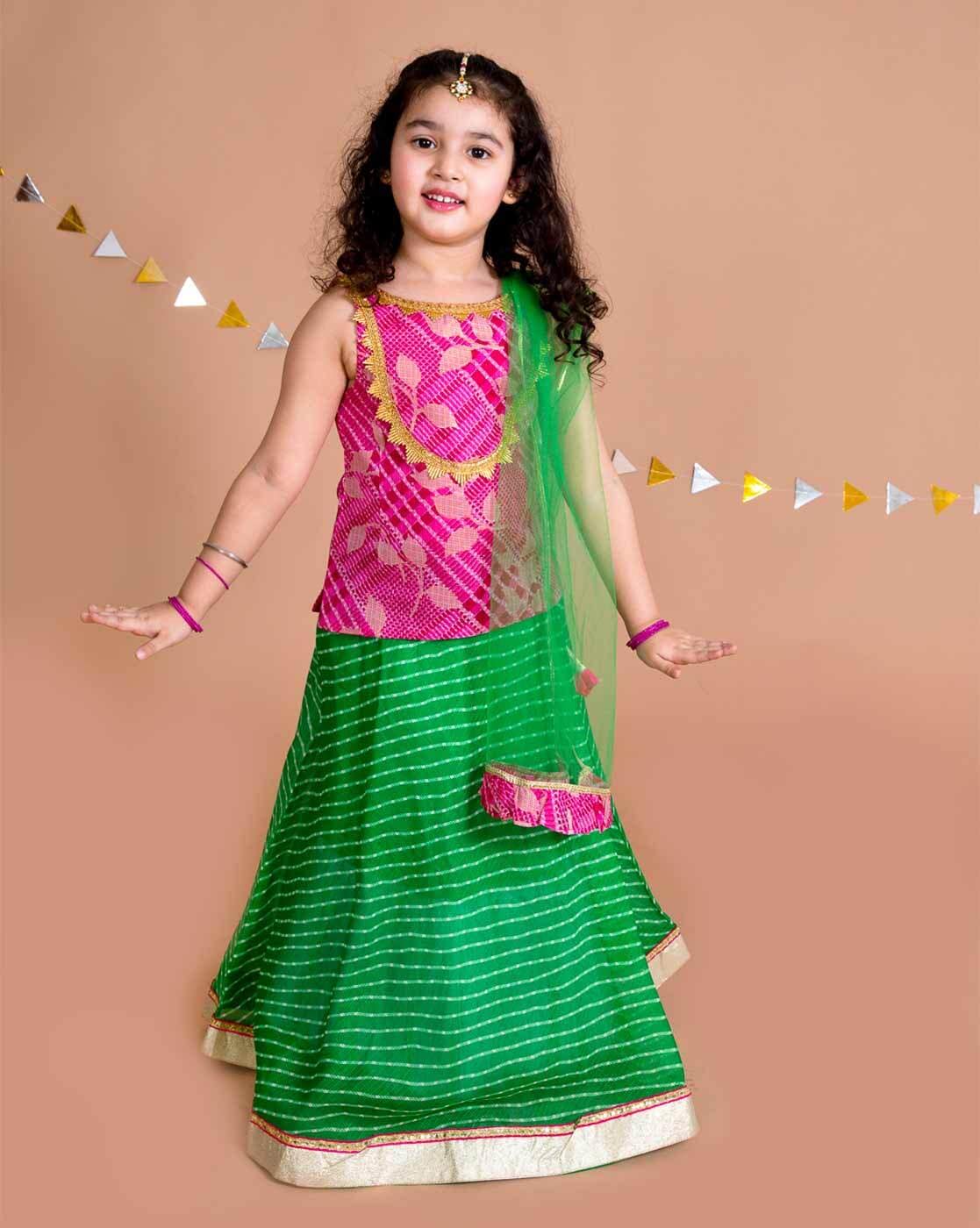 Designer Lehenga Choli For Girls | Sharara Choli For Kids | The Nesavu –  The Nesavu