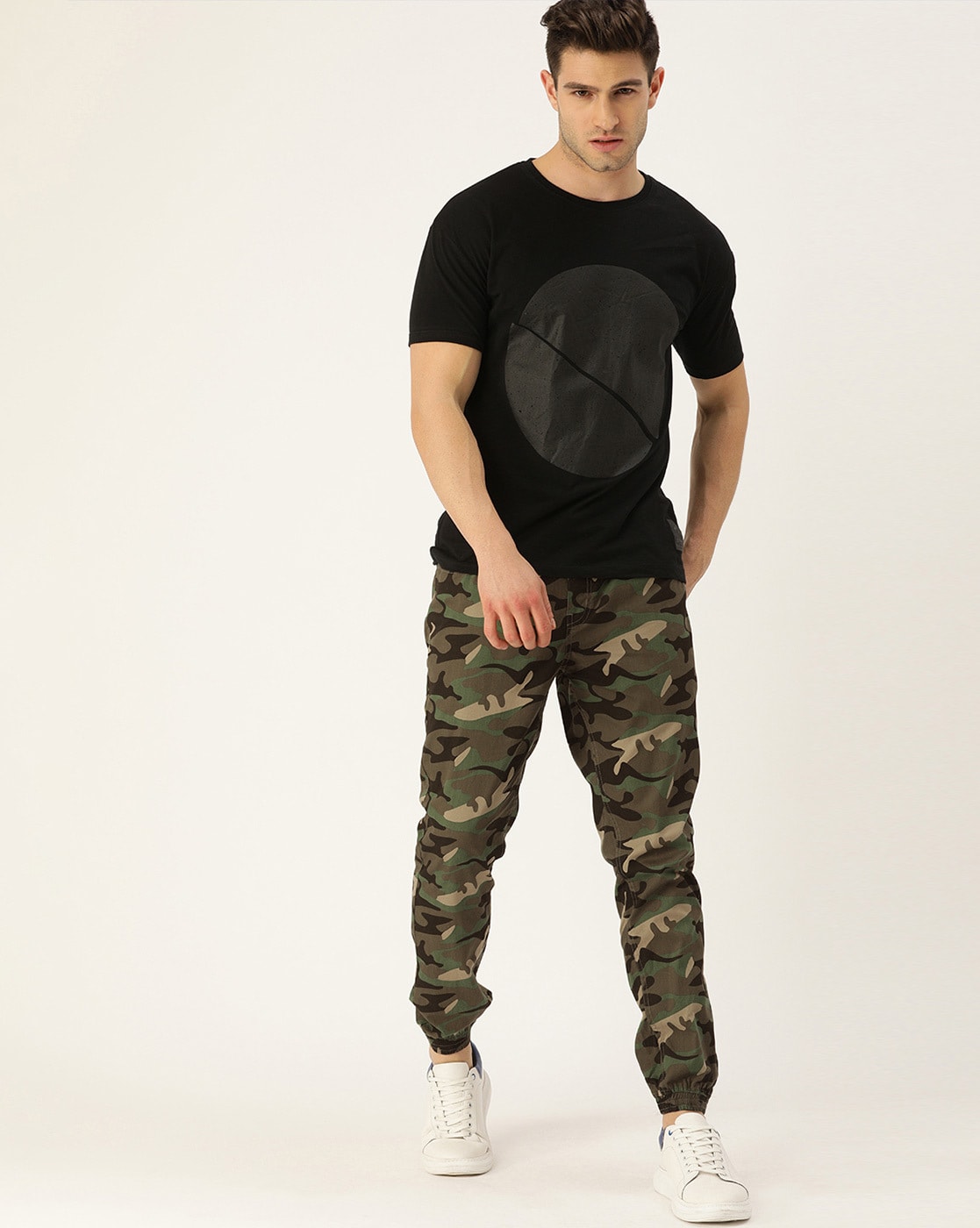 Buy IVOC Multicolor Regular Fit Camo Print Cotton Jogger Pants for Men's  Online @ Tata CLiQ