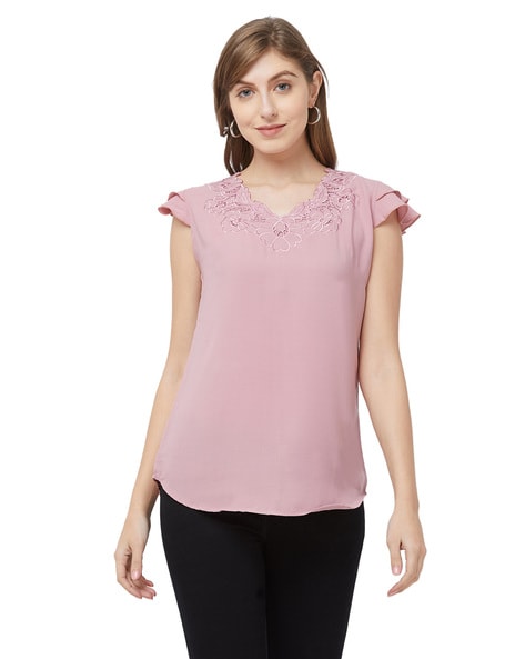 Buy Pink Tops for Women by Go-4 It Online
