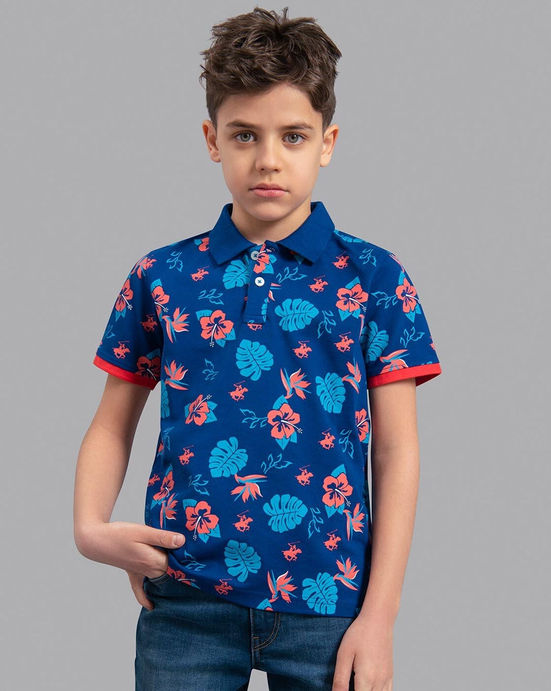 Floral polo for clearance kids