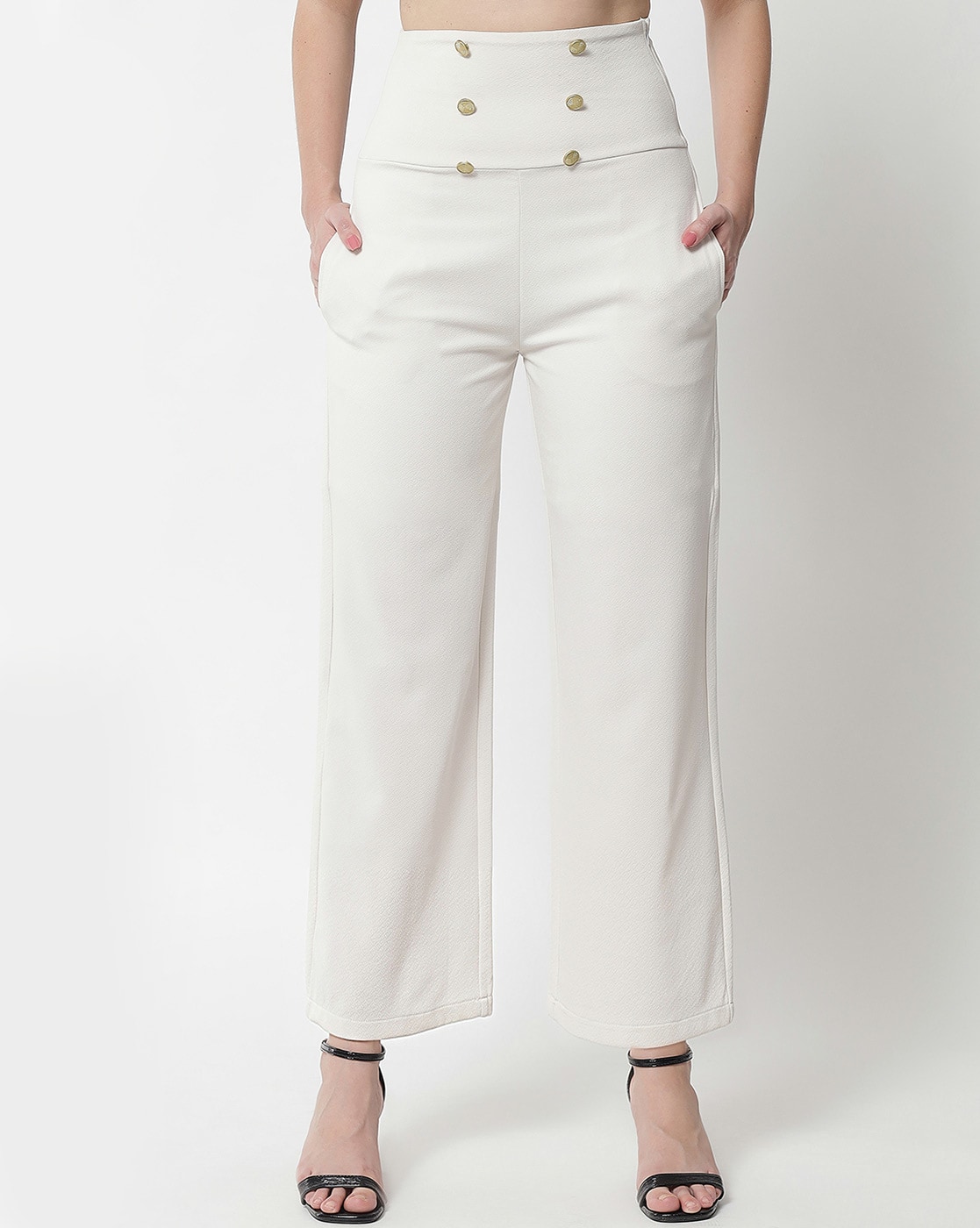 Buy White Trousers & Pants for Women by KOTTY Online