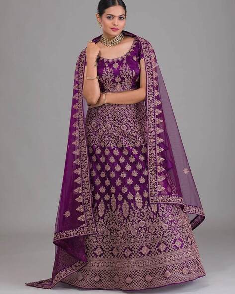 Buy Green & Maroon Lehenga Choli Sets for Women by Globalia Creation Online