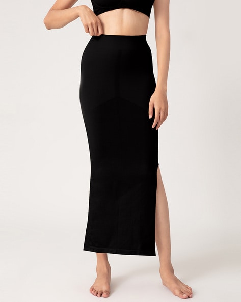 Buy Boudoir RS Fashion HUB Women's Side Cut Shapewear Lycra Saree Shapewear  Petticoat Stretchable Thigh & Hip Shaper Saree Shapewear for Women (Black  Size:-M at