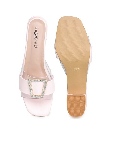 Buy Pink Heeled Sandals for Women by SHEZONE Online