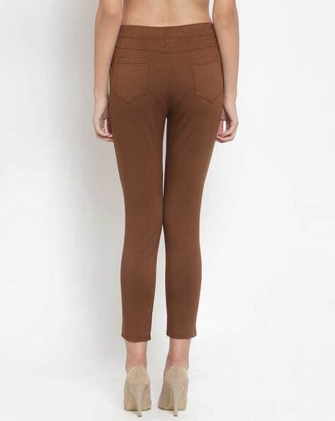 Buy Brown Jeans & Jeggings for Women by GLOBAL REPUBLIC Online