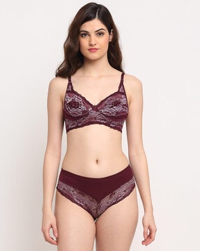 Buy online Majestic Maroon Colour Bridal Set from lingerie for Women by  Bodyline for ₹765 at 0% off