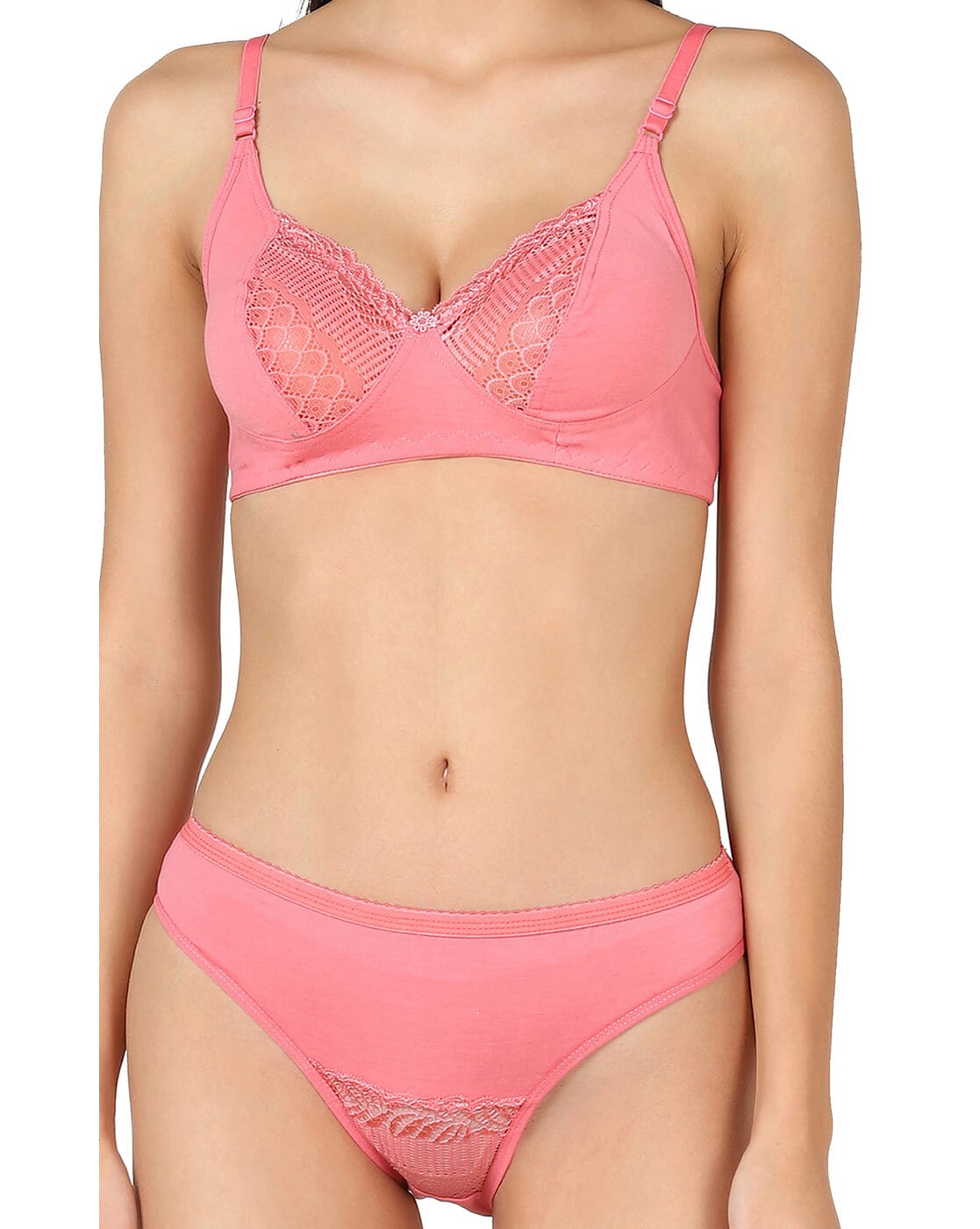 Woman Pink Padded Lace Bra Panty Lingerie Set at Rs 950/piece, Lingerie  Dress in New Delhi