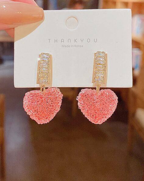 Buy Pink Earrings for Women by VEMBLEY Online