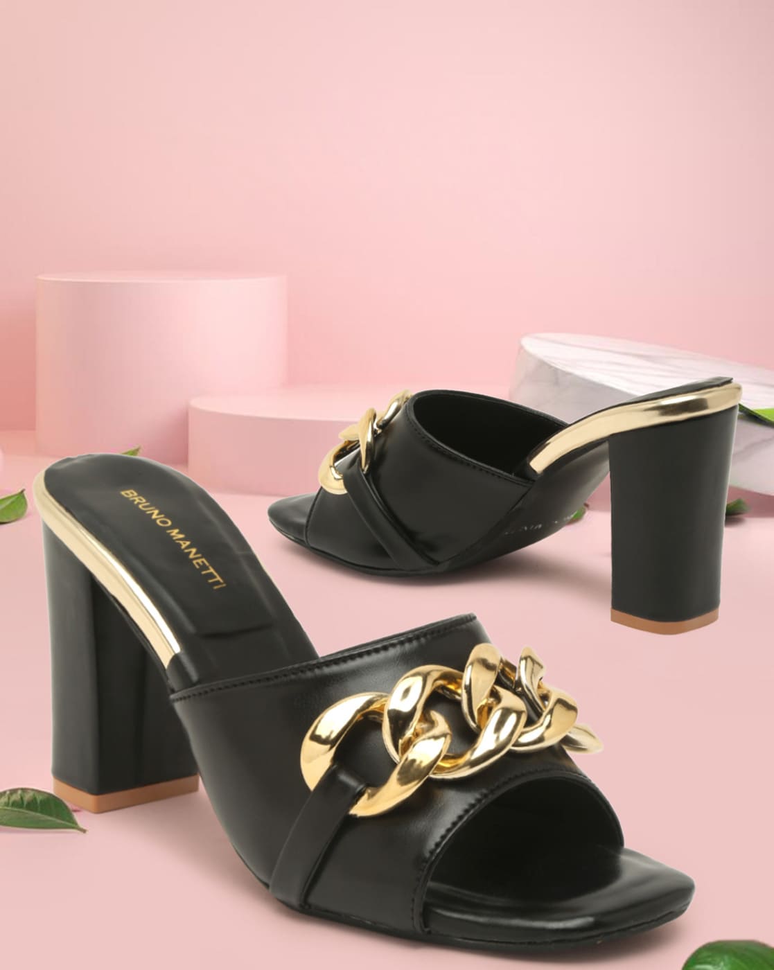 Buy Black Heeled Sandals for Women by Bruno Manetti Online Ajio