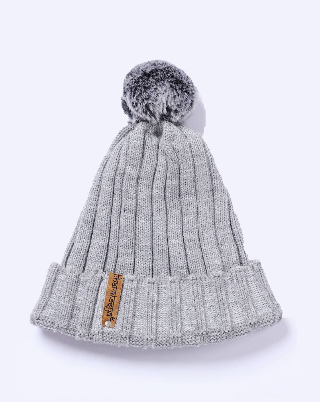 Buy Bharatasya Textured Winter Cap Online | Ajio.com