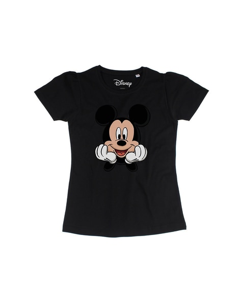 Buy Black Tshirts for Women by Disney By Wear Your Mind Online