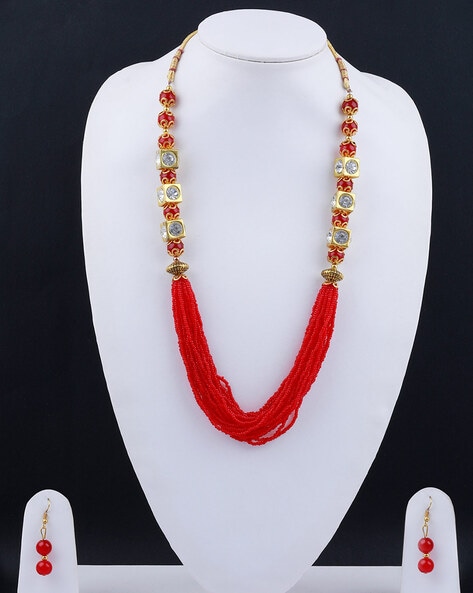 Red mala store necklace