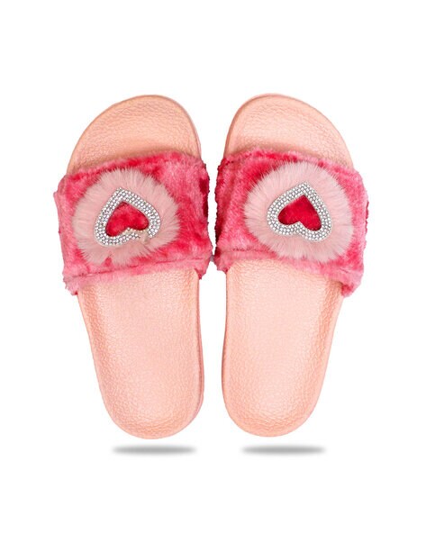 Fur hot sale lined slides