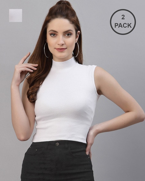 Buy White Tops for Women by FRISKERS Online | Ajio.com
