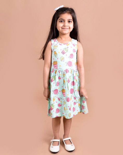 Buy Green Dresses Frocks for Girls by Pspeaches Online Ajio